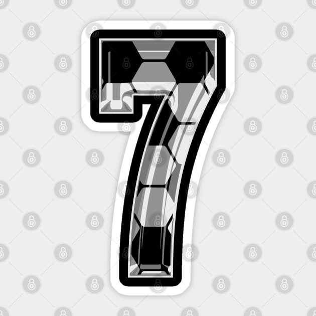 Soccer Number 7 Soccer Jersey #7 Soccer Mom Player Fan Sticker by TeeCreations